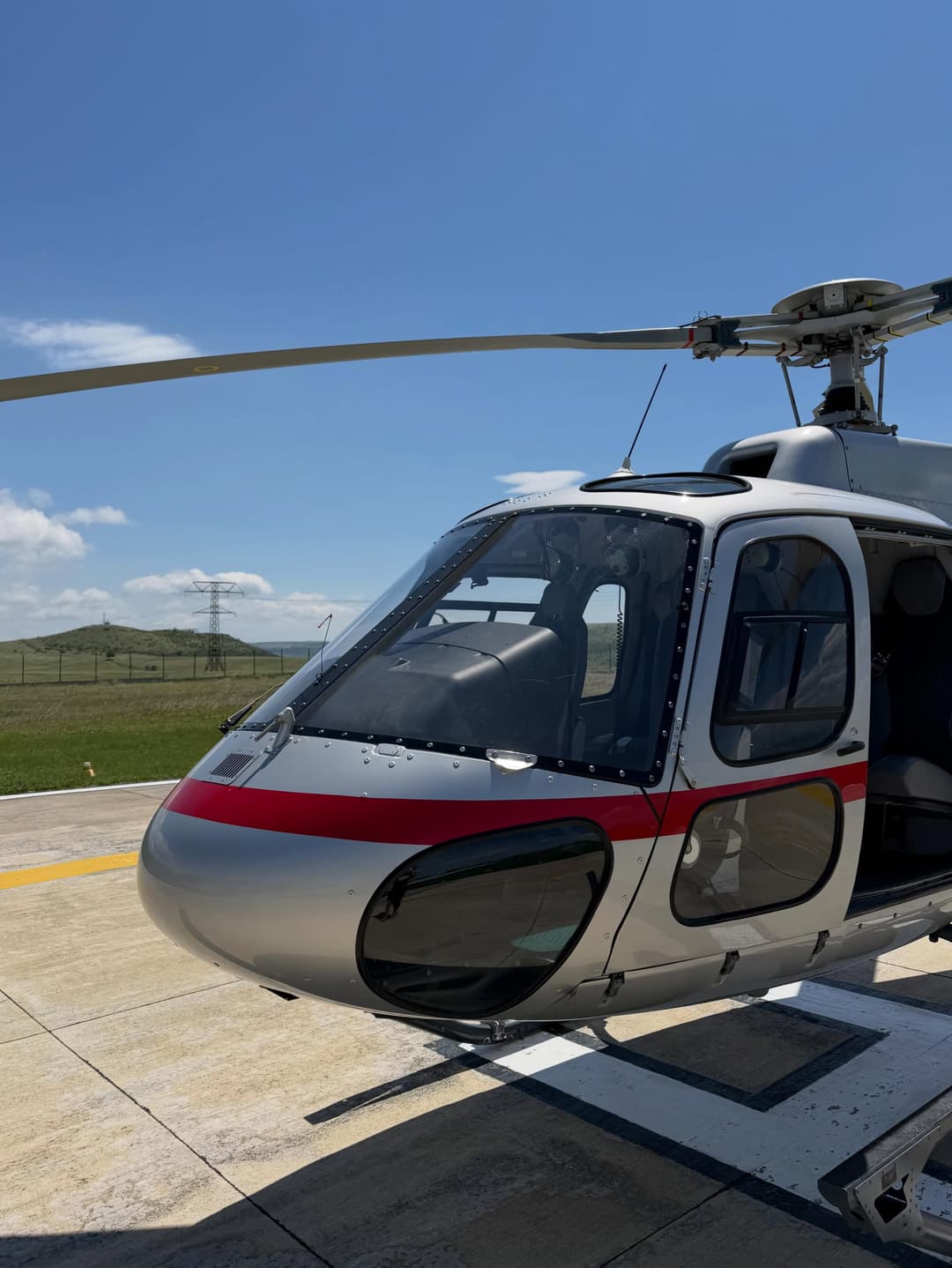 Helicopter on the pad